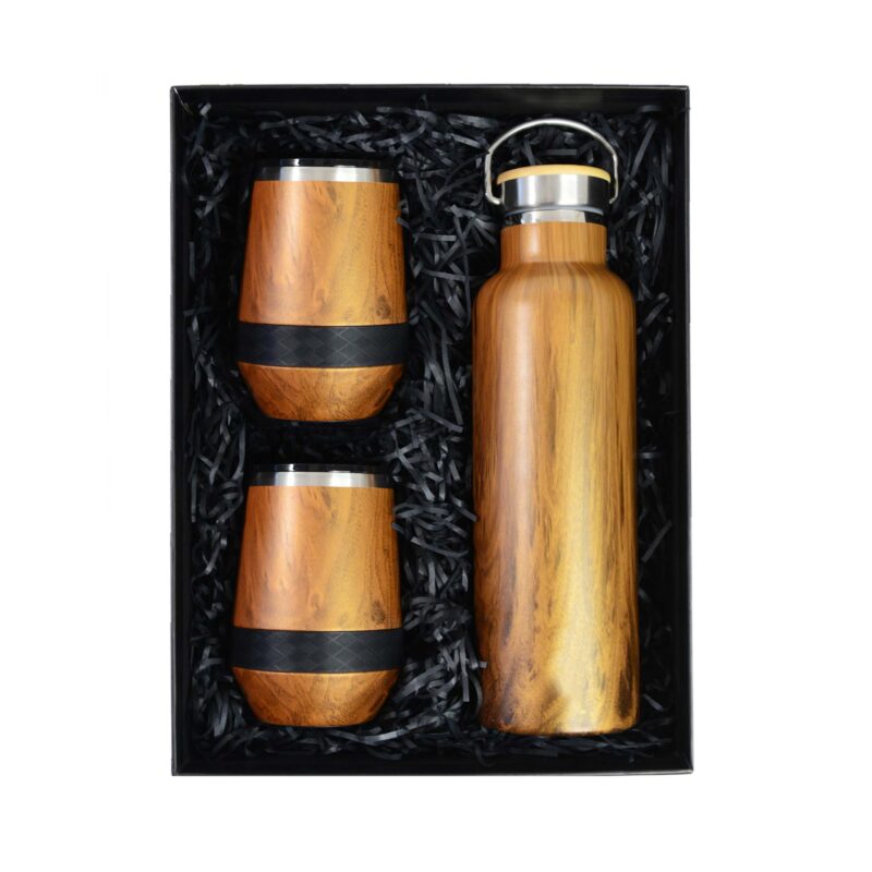Custom Elemental® Wine Gift Set - Stainless Steel - Vacuum Insulated - BPA Free - Lead Free - 6