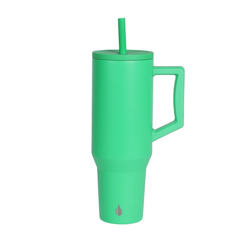 Custom Elemental® Commuter 40oz Stainless Steel Tumbler with Handle and Straw - 6