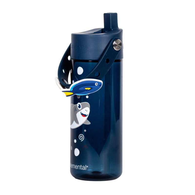 Custom Elemental® Splash Charm 18oz Tritan Water Bottle - with Drinking Spout and Straw - 1