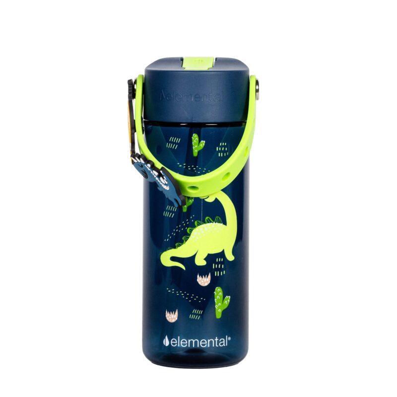 Custom Elemental® Splash Charm 18oz Tritan Water Bottle - with Drinking Spout and Straw - 3