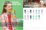 Custom Elemental® Splash Pop Fidget 18oz Tritan Water Bottle - with Drinking Spout and Straw - 1