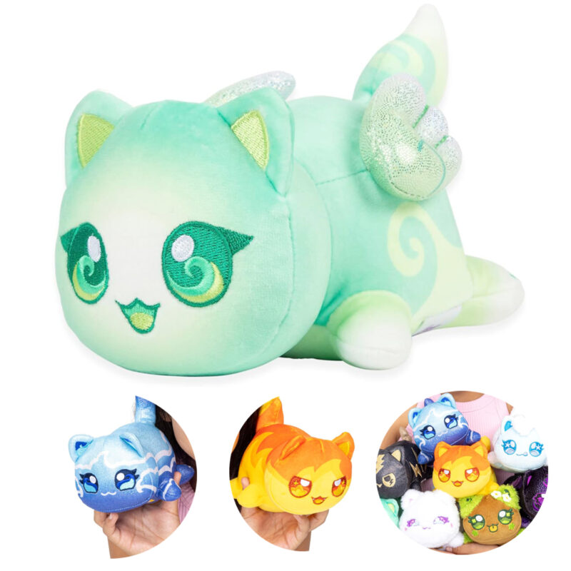 Custom Blind Box Plush Toy 6" Soft Mystery Figure Collection 13 Random Elemental Cat Variants - 1